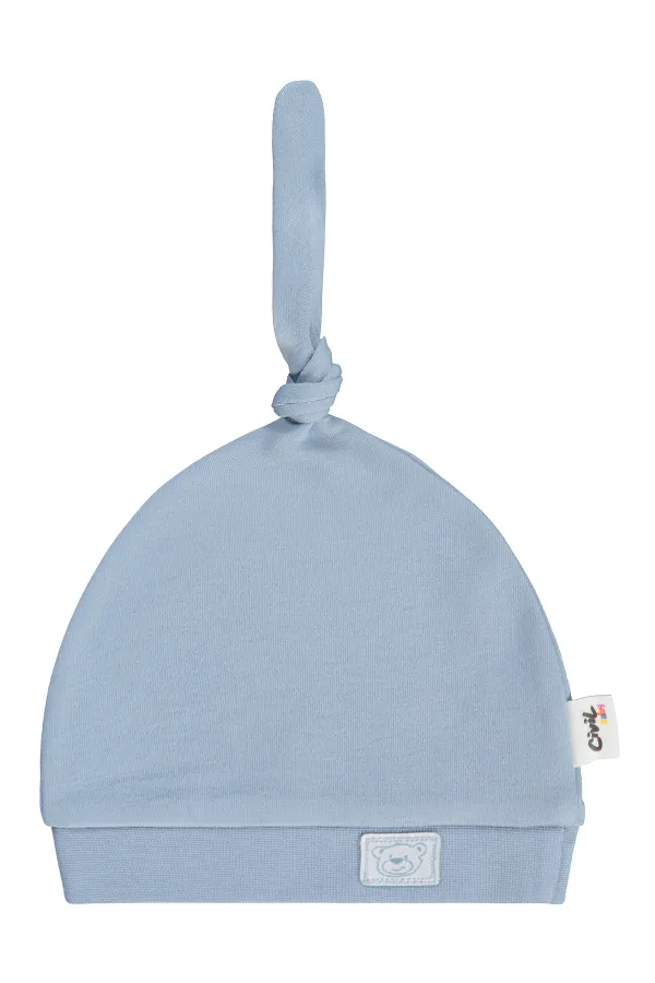 Ensemble bonnet et chapeau bébé 0-24 mois bleu - Lot