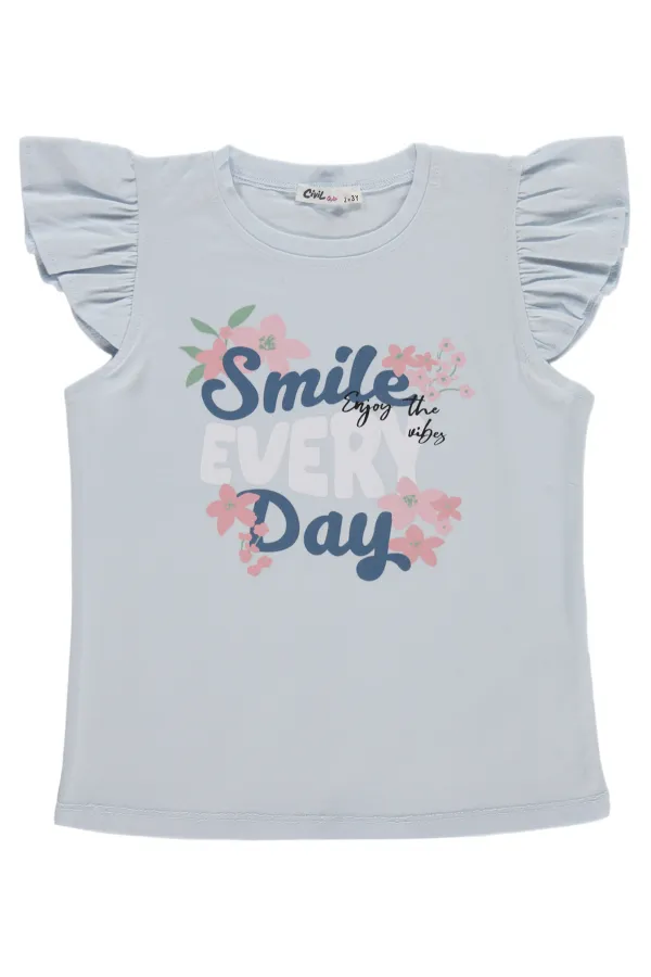 Kız Çocuk Takım 2-5 Yaş Açık Mavi-Koyu İndigo - Paket