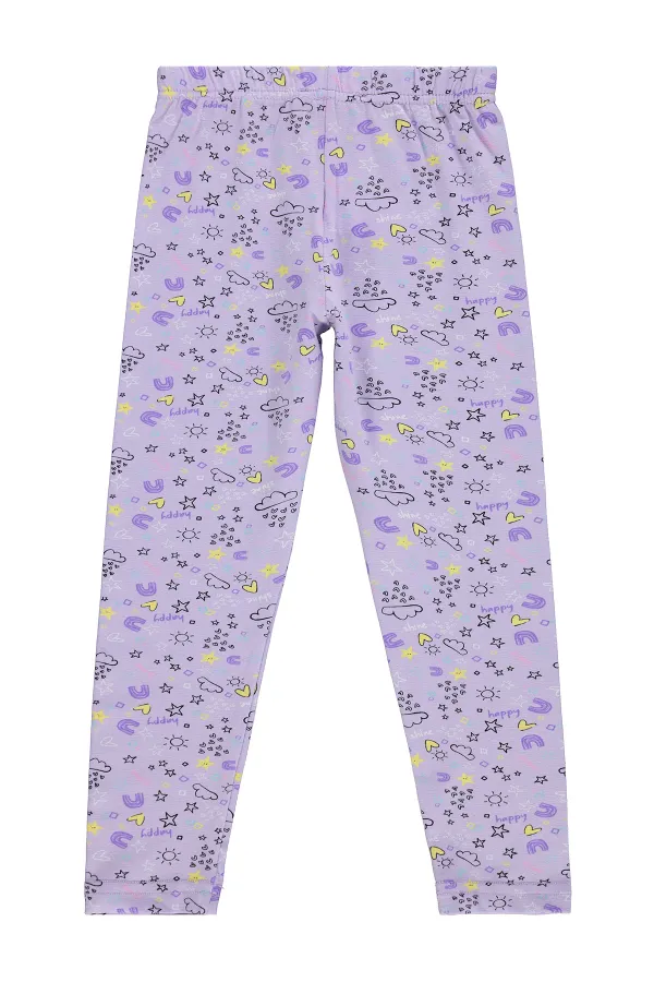 Girls' Leggings Km 6-9 Years Purple - Pack Girls' Leggings Km 6-9 Years Purple - Pack