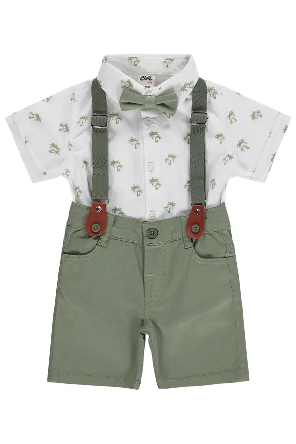 Ensemble bébé 0-24 mois kaki clair - Emballage