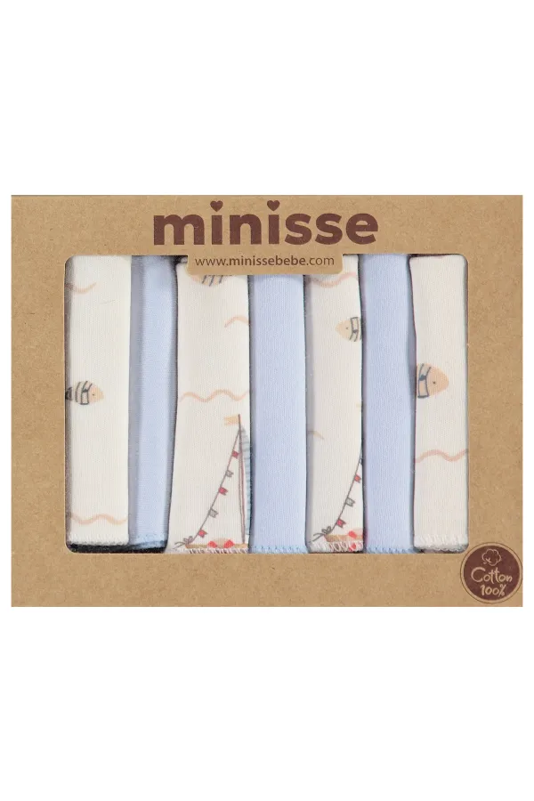 Baby Burp Cloths and Wipes 0-24 Months, Ecru - Pack