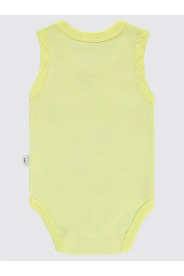 Bebek Çıtçıtlı Badi 0-24 Ay Limon Sarısı - Paket