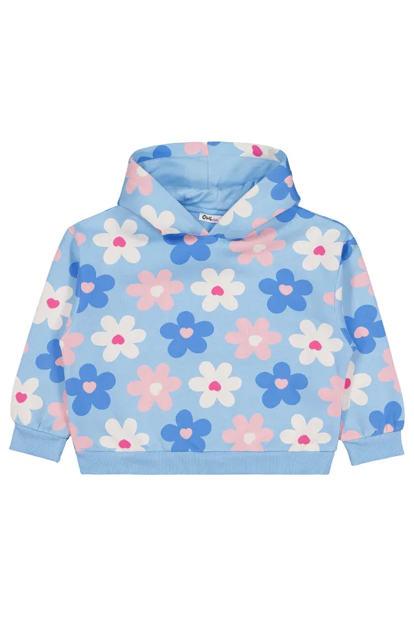 Kız Çocuk Sweatshirt 6-9 Yaş Mavi - Paket