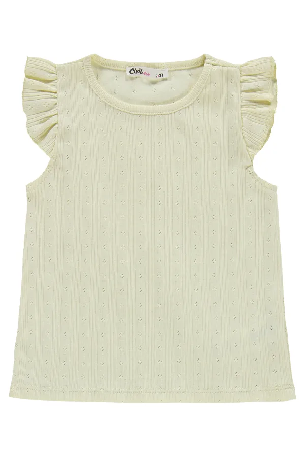 Kız Çocuk Pijama Takımı 2-5 Yaş Sarı - Paket