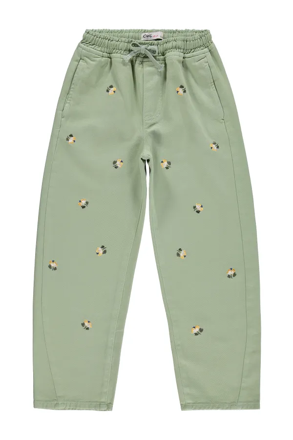 Kız Çocuk Pantolon 10-13 Yaş Çağla Yeşili - Paket