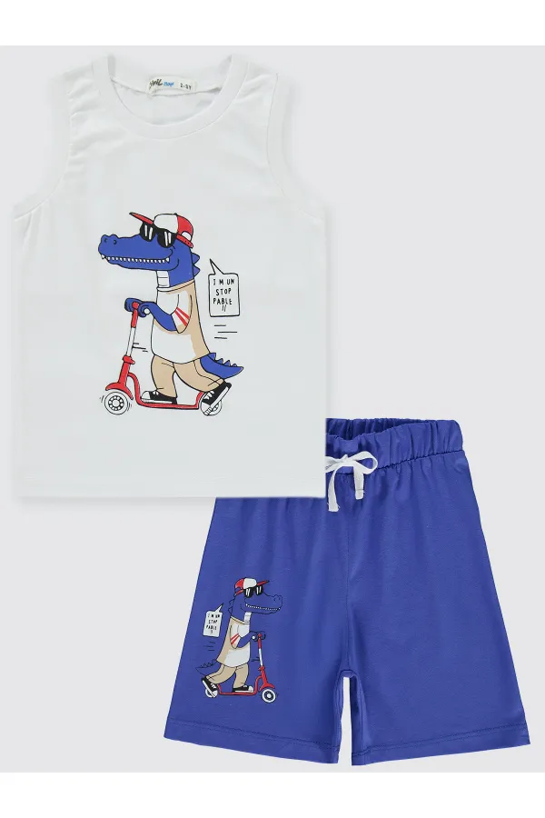 Ensemble pyjama garçon blanc 2-5 ans - Emballage