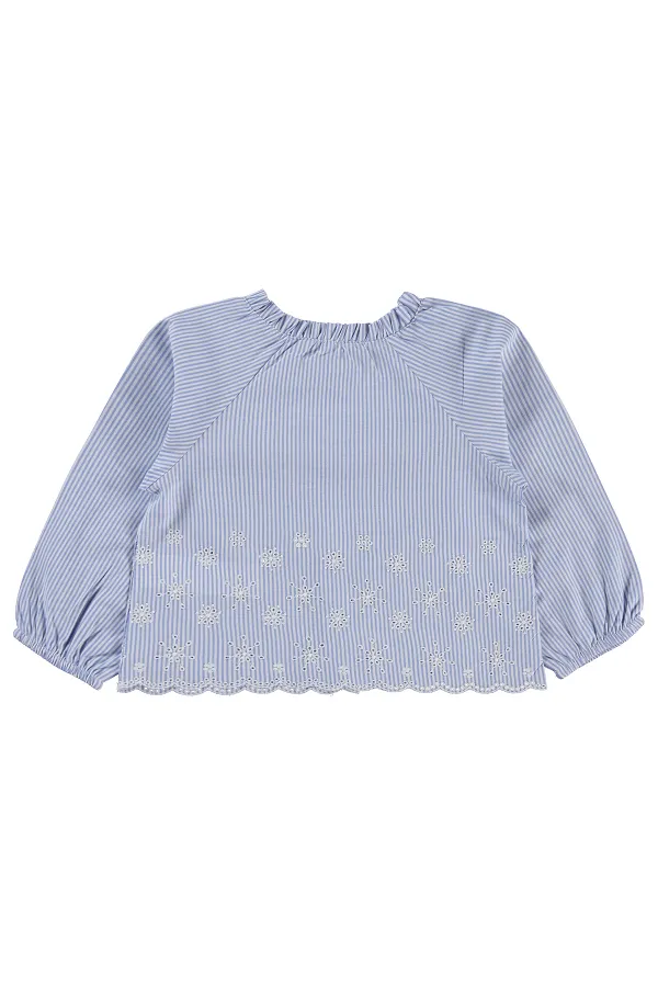 Girls' Shirt, Ages 2-5, Dark Blue - Pack