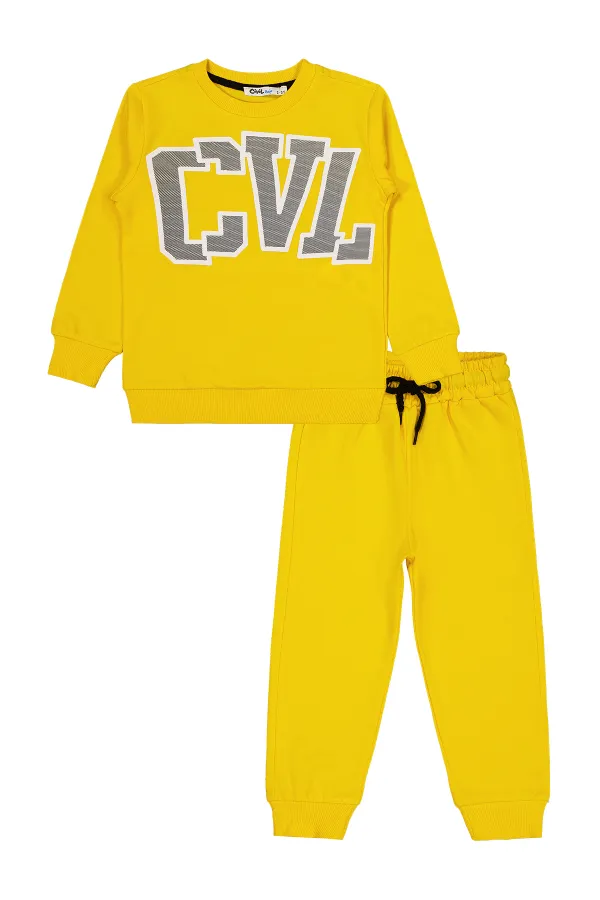 Boys Tracksuit Set 2-5 Years Old Yellow - Package