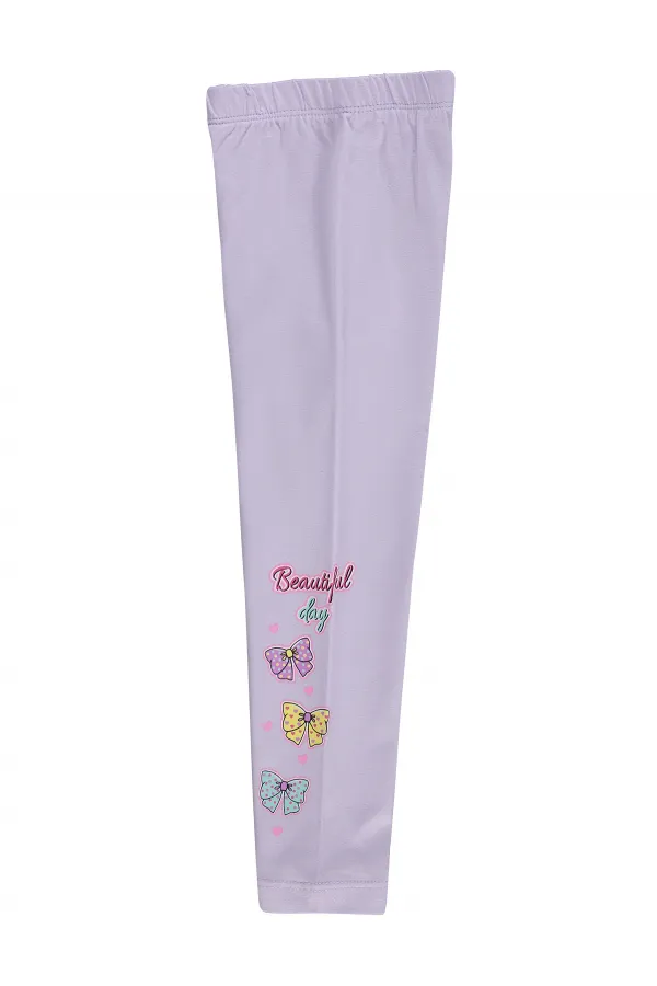 Kız Çocuk Tayt Km 2-5 Yaş Nazik Lavanta - Paket