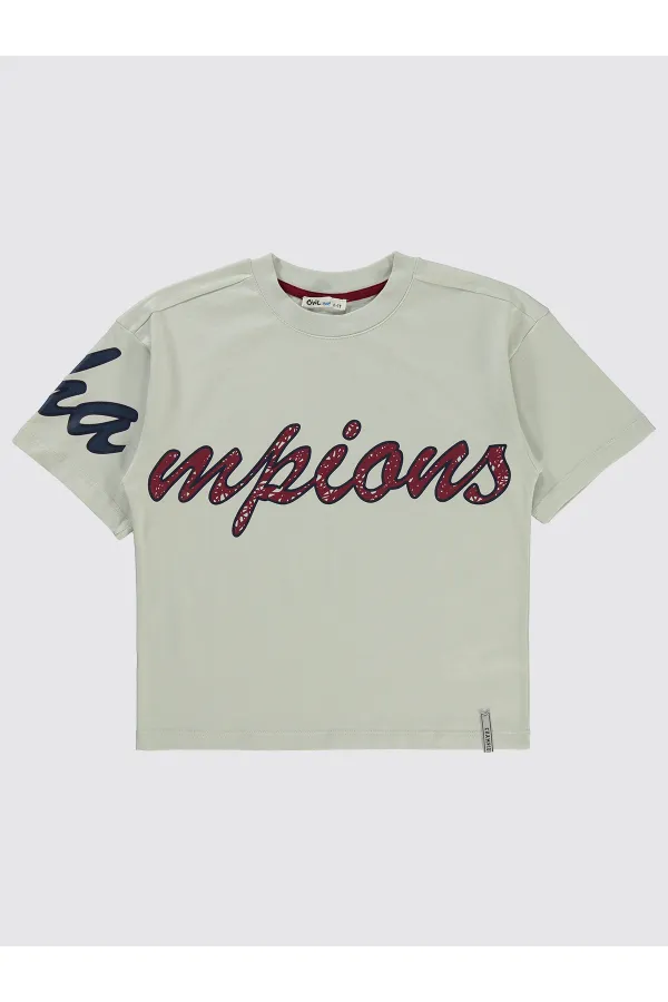 T-shirt garçon 6-9 ans, rouge bordeaux - Emballage