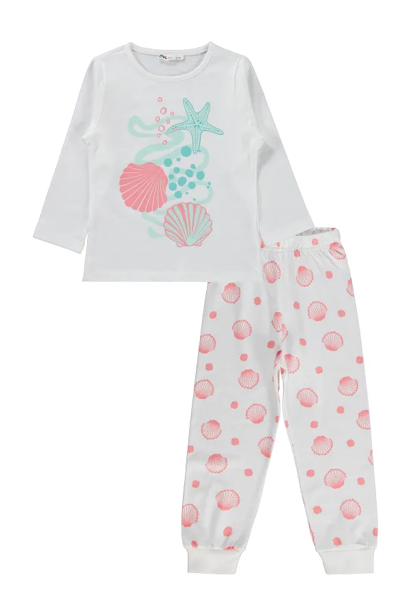 Girls' Pajama Set, Ages 2-5, Off-White - Package