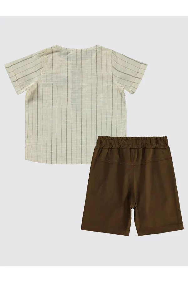 Ensemble garçon 2-5 ans marron - Emballage