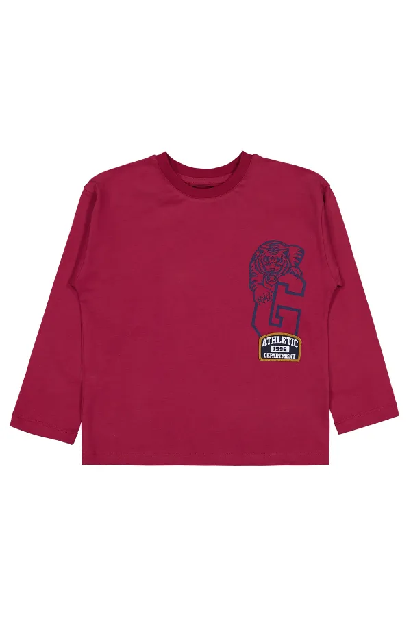 Sweat-shirt garçon 10-13 ans bordeaux - Emballage