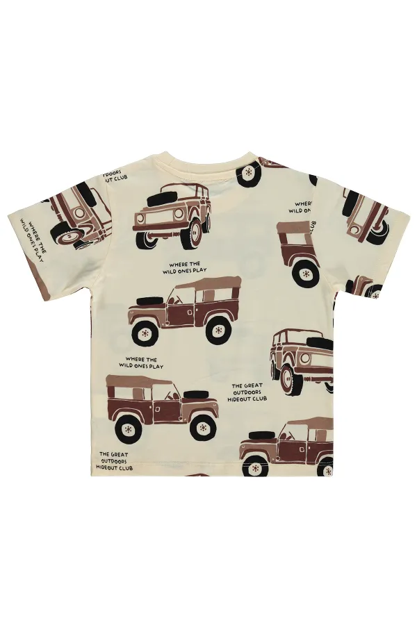 Boys' T-shirt, Ages 2-5, Off-White - Pack