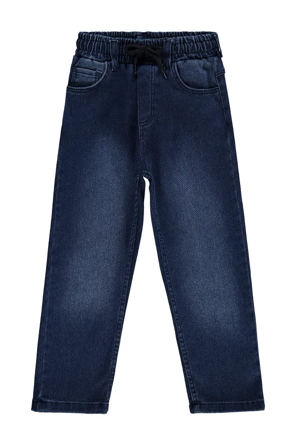 Pantalon en jean pour garçon, 6-9 ans, bleu foncé - Lot