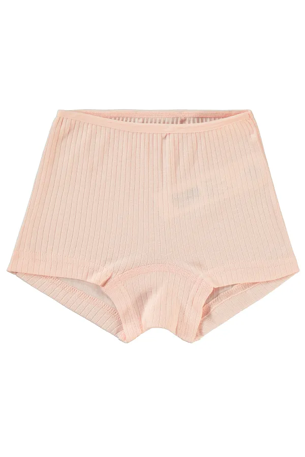 Kız Çocuk Boxer 2-9 Yaş Ekru-Somon - Paket