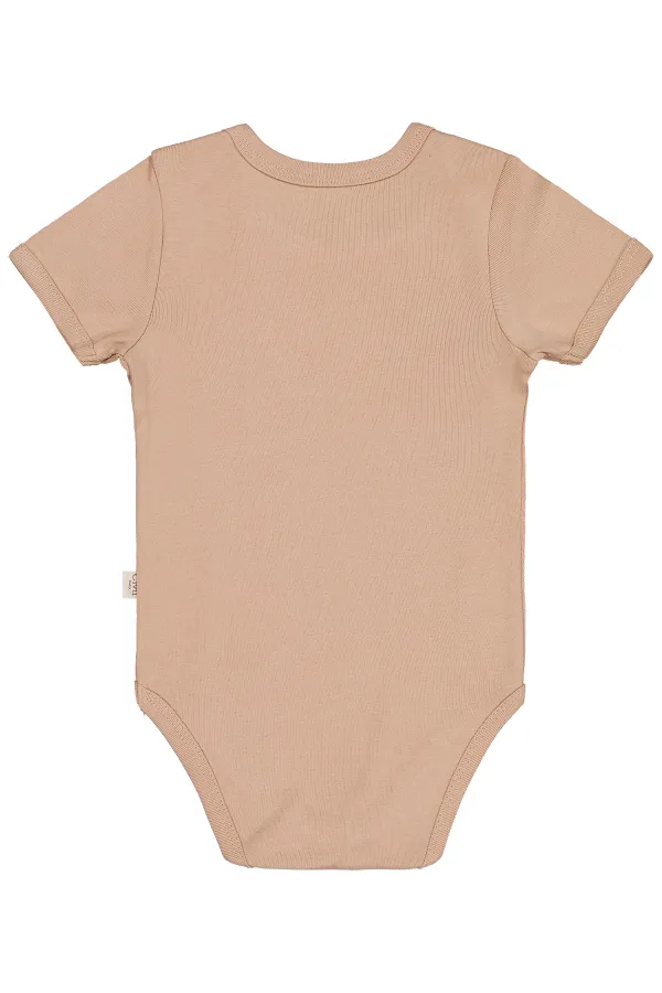 Body bébé à boutons-pression 0-24 mois, couleur café au lait - Emballage