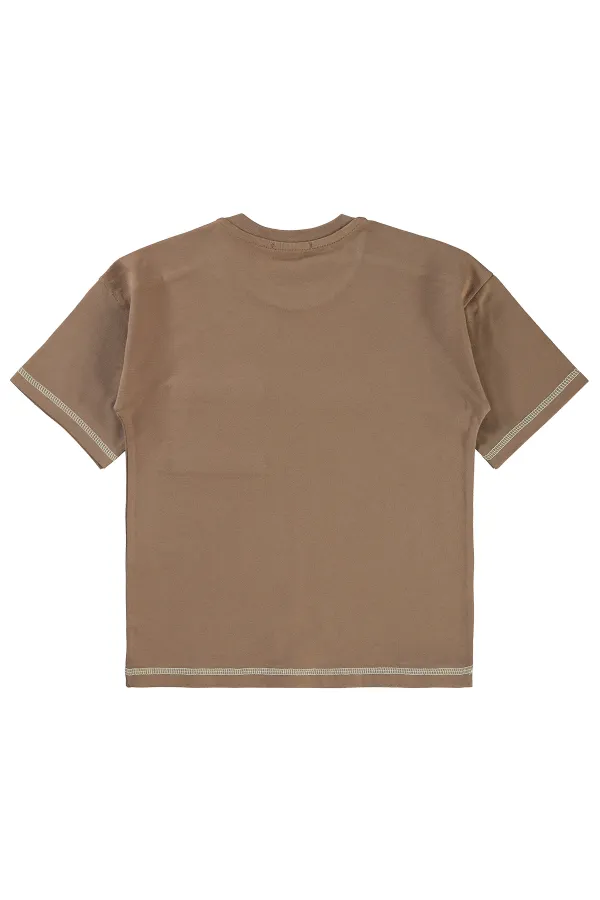 Lot de T-shirts marron pour garçons de 6 à 9 ans
