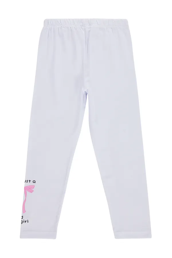 Leggings pour filles, Km, 6-9 ans, blancs - Lot