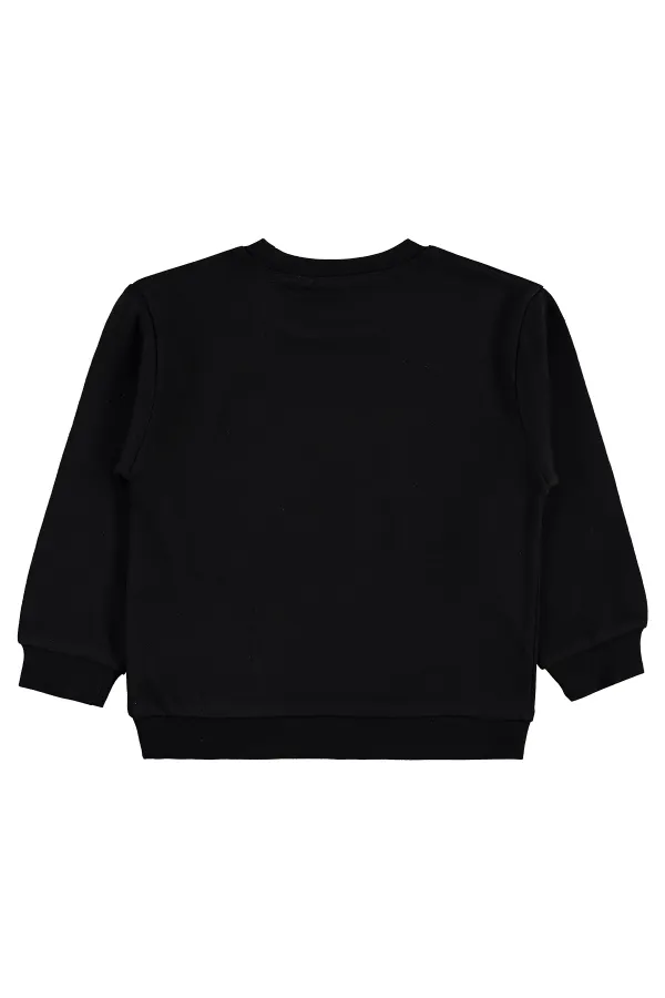 Kız Çocuk Sweatshirt Km 2-5 Yaş Siyah - Paket