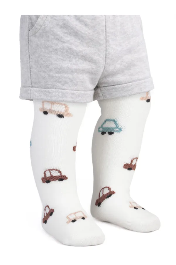 Bebek Külotlu Çorap 0-24 Ay Ekru - Paket