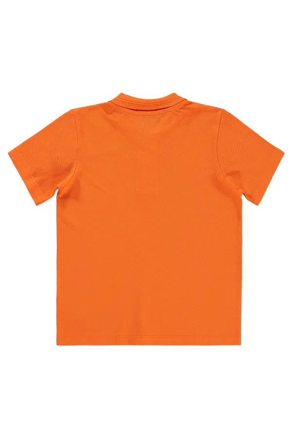 T-shirt garçon orange 6-9 ans - Emballage