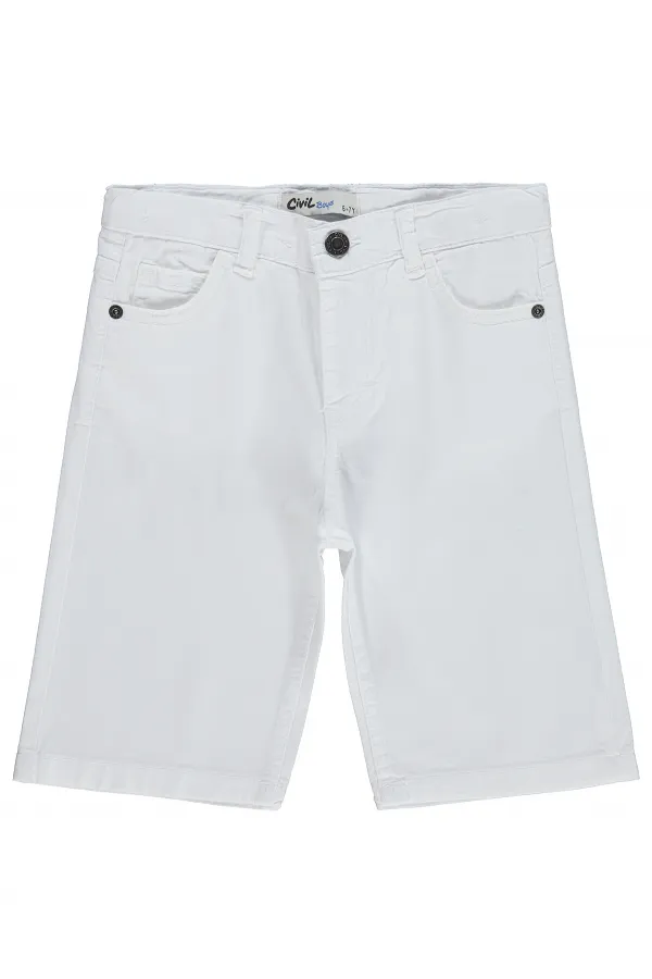 Pantalon Capri garçon, 10-13 ans, blanc cassé - Emballage Pantalon Capri garçon, 10-13 ans, blanc cassé - Emballage