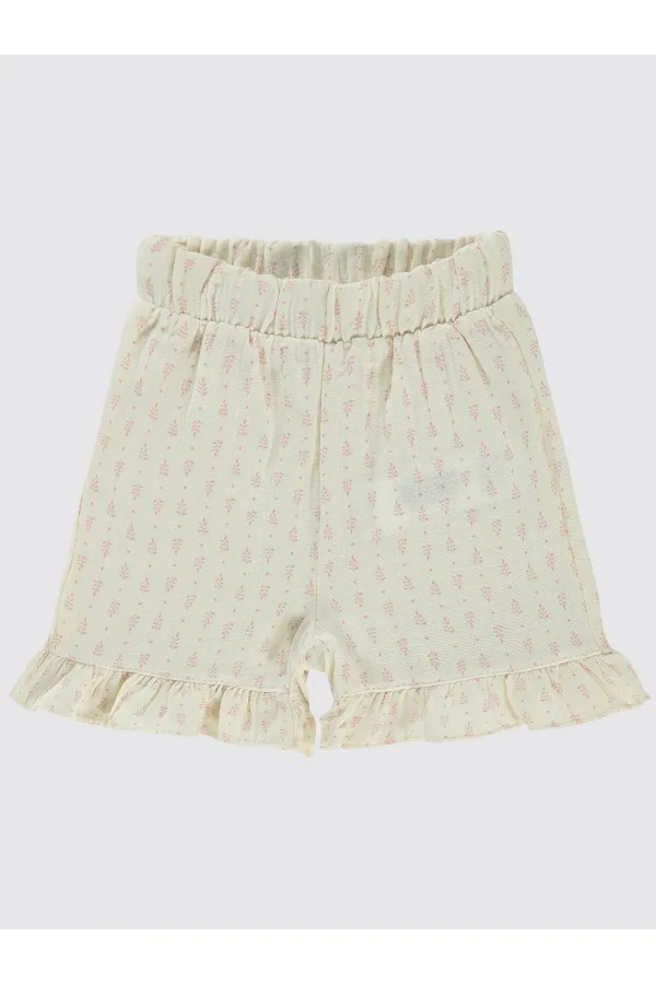 Bebek Şort 0-24 Ay Ekru - Paket