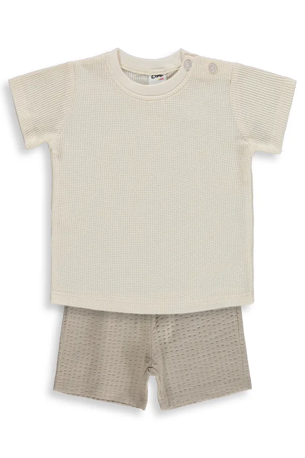 Bebek Takım 0-24 Ay Ekru - Paket