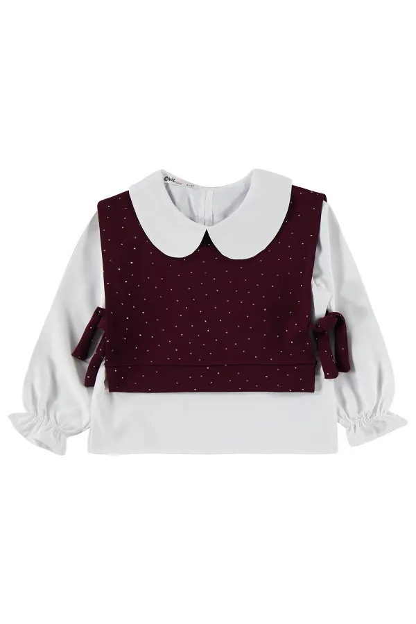 Ensemble d'équipe pour filles de 2 à 5 ans, bordeaux - Emballage