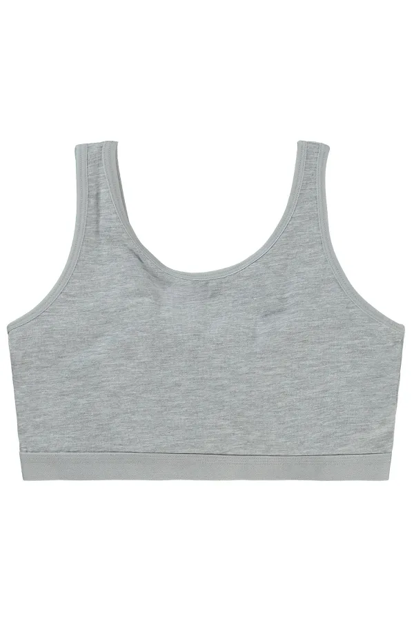 Kız Çocuk Büstiyer 10-13 Yaş Gri - Paket