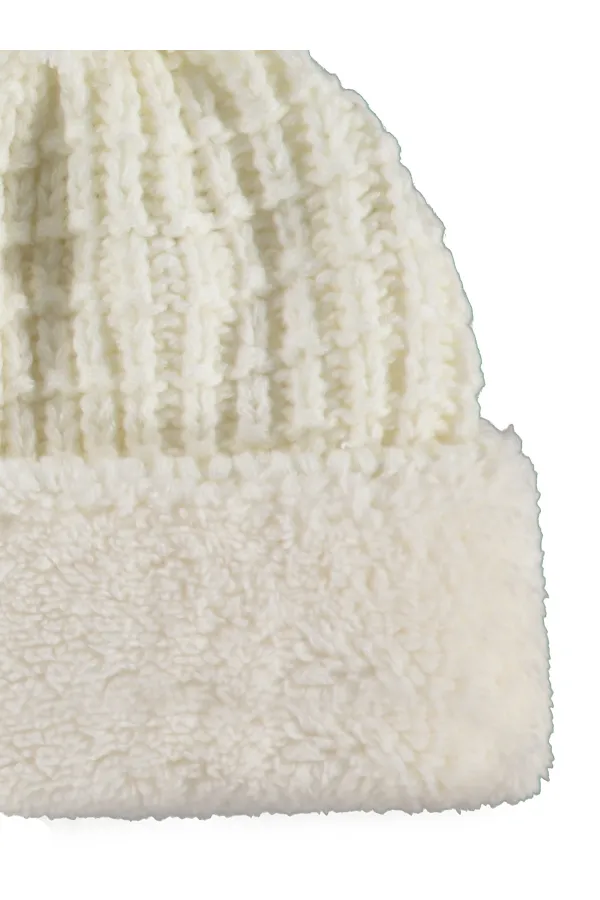 Ensemble écharpe, bonnet et gants pour fille de 2 à 5 ans, écru - Emballage