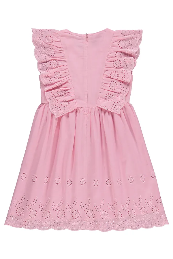 Kız Çocuk Jile ve Elbise 6-9 Yaş Koyu Pembe - Paket