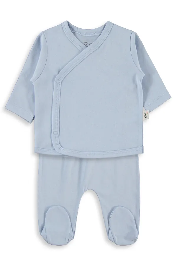 Ensemble de body bébé 0-24 mois bleu - Emballage