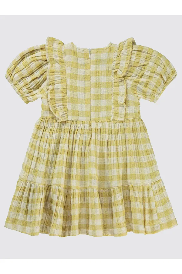 Robe et gilet jaunes pour fille de 2 à 5 ans - Emballage