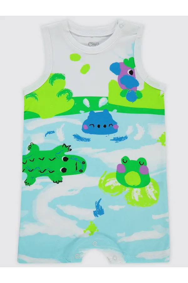 Grenouillères bébé 0-24 mois blanches - Lot