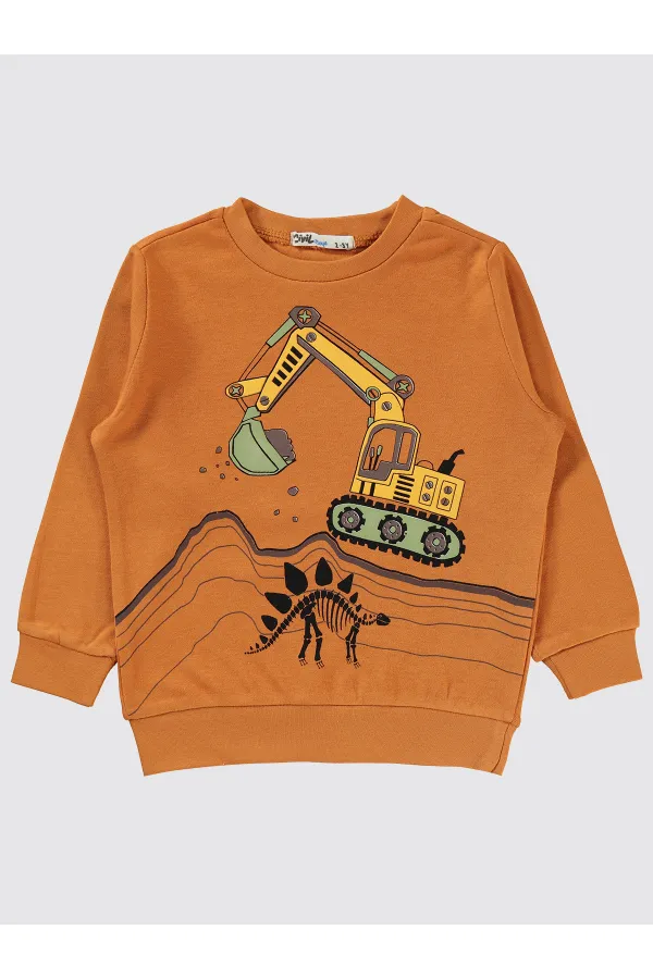 Boys Sweatshirt 2-5 Years Old Dark Orange - Civil Package