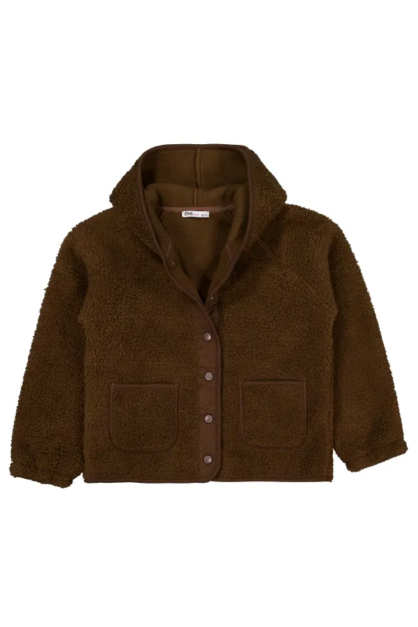 Girl Cardigan 10-13 Years Old Dark Brown - Package