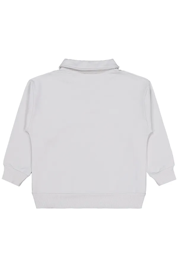Erkek Çocuk Sweatshirt 10-13 Yaş Açık Gri - Paket