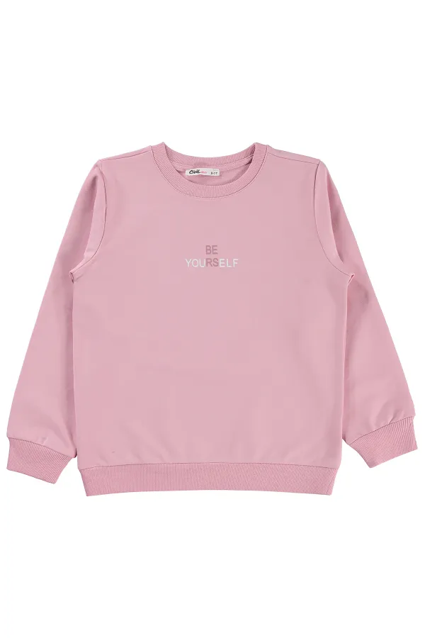 Sweat-shirt pour fille, 6-9 ans, rose foncé - Emballage