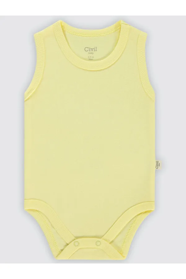 Baby Snap Bodysuit 0-24 Months Yellow - Pack Baby Snap Bodysuit 0-24 Months Yellow - Pack