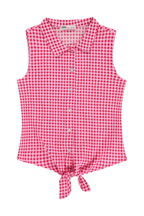 T-shirt rouge pour fille, 6-9 ans - Lot