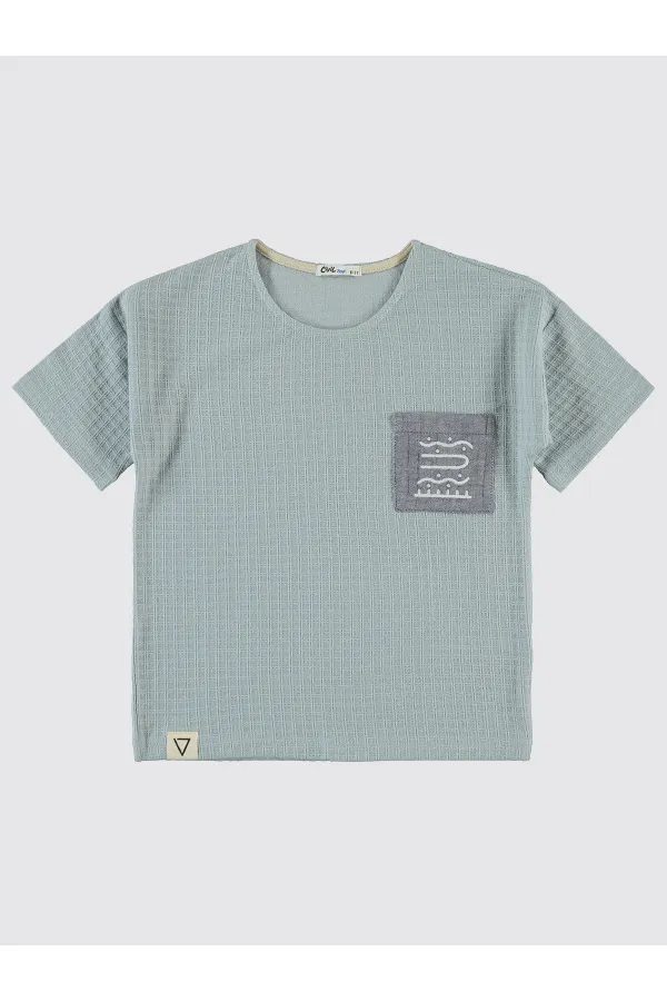 Lot de T-shirts bleus pour garçon de 6 à 9 ans