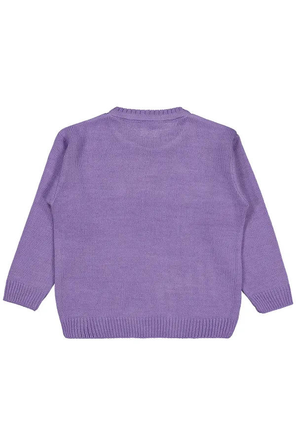 Kız Çocuk Kazak 6-9 Yaş Mor - Paket