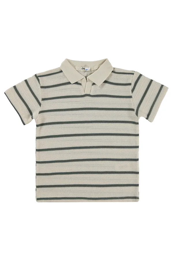 Erkek Çocuk Tişört 6-9 Yaş Haki - Paket