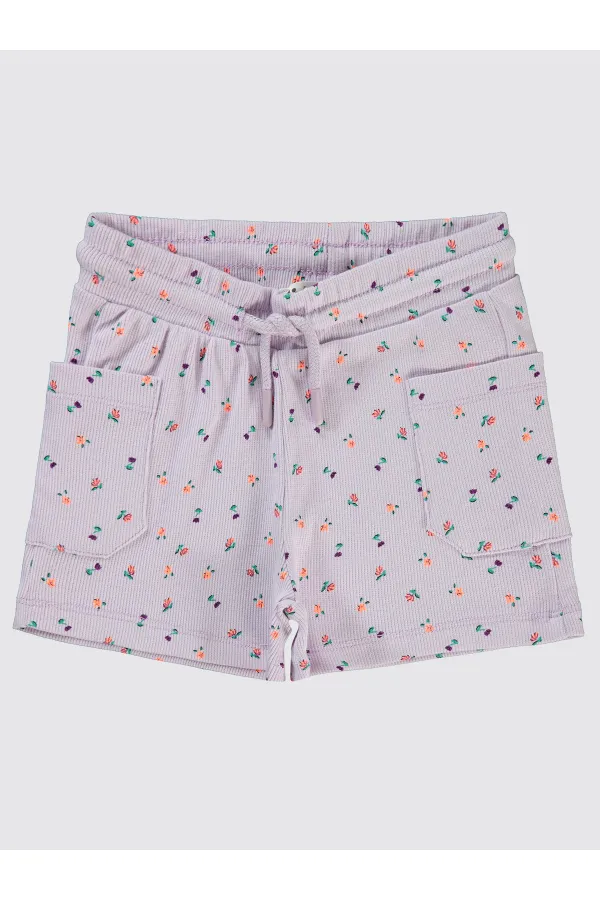 Kız Çocuk Şort 2-5 Yaş Lila - Paket