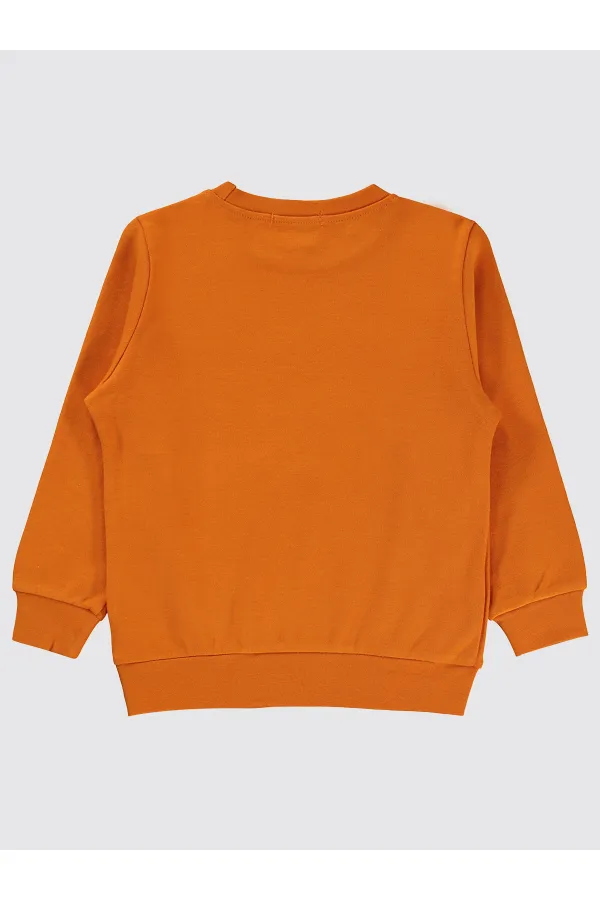 Erkek Çocuk Sweatshirt 2-5 Yaş Koyu Oranj - Paket