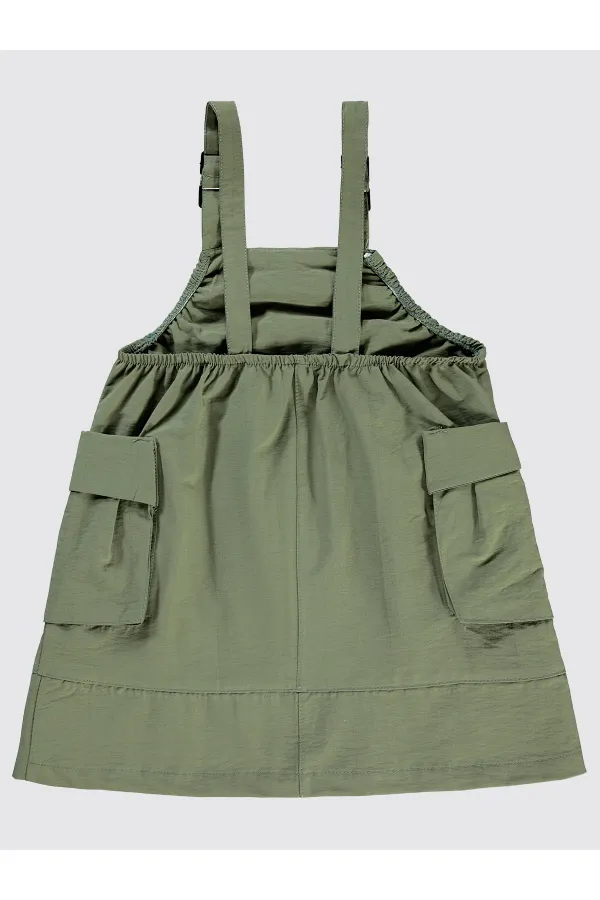 Kız Çocuk Jile ve Elbise 2-5 Yaş Haki - Paket