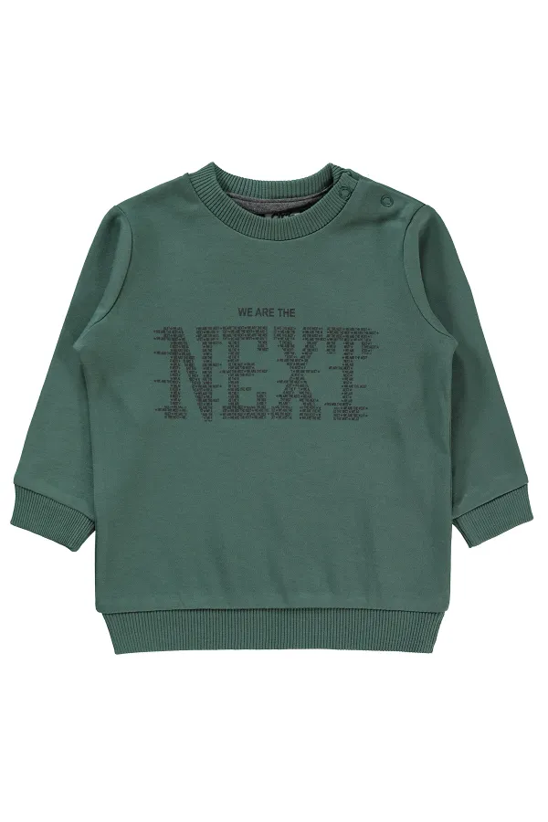 Bebek Sweatshirt 0-24 Ay Haki - Paket