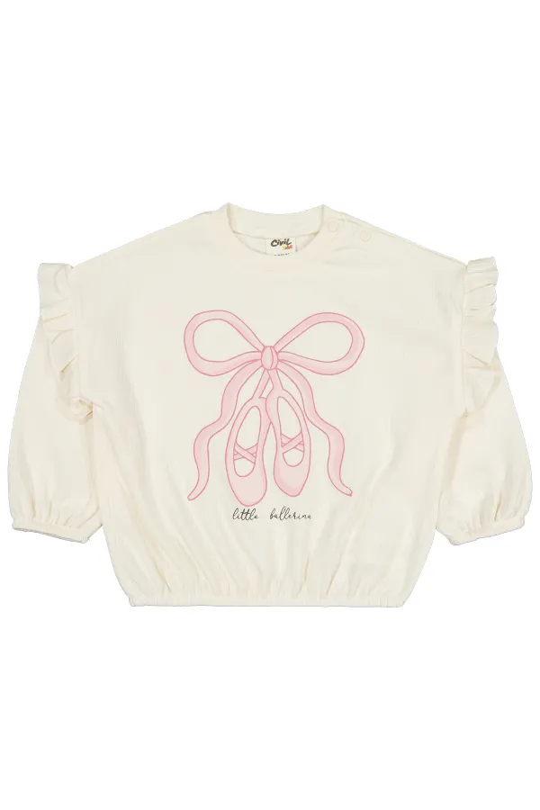 Bebek Sweatshirt 0-24 Ay Ekru - Paket